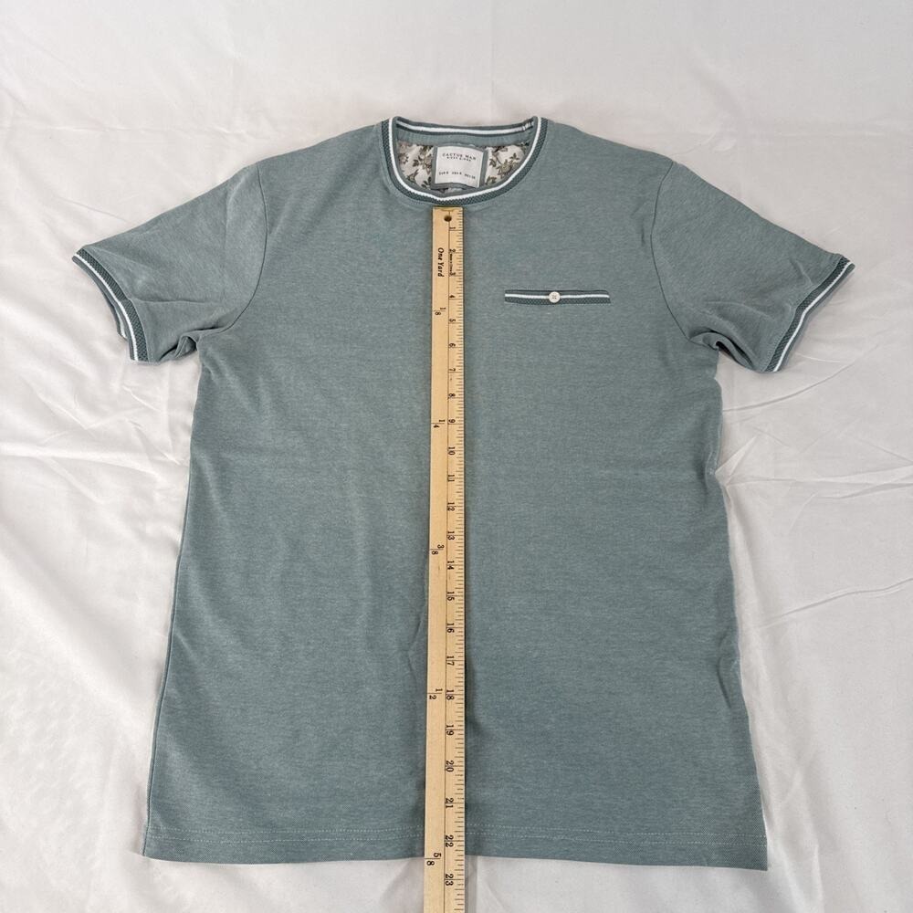 Ricky‎ Singh Cactus Man Men's Striped Pocket Crewneck T-Shirt Size: S - Picture 4 of 7